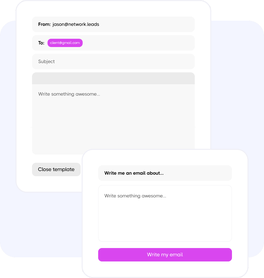 AI Email Assistant — write and improve emails with one click inside the CRM