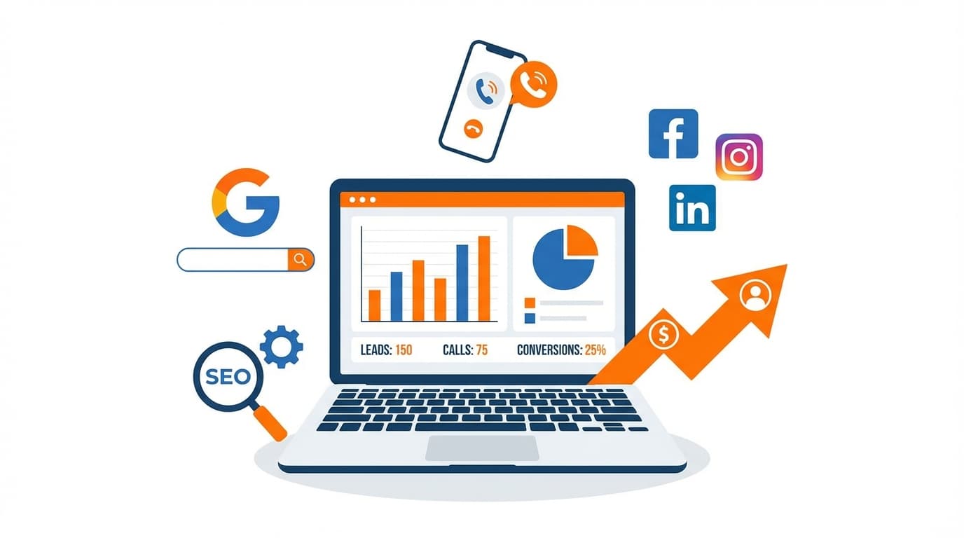 Marketing channels for moving companies including leads, ads, and SEO
