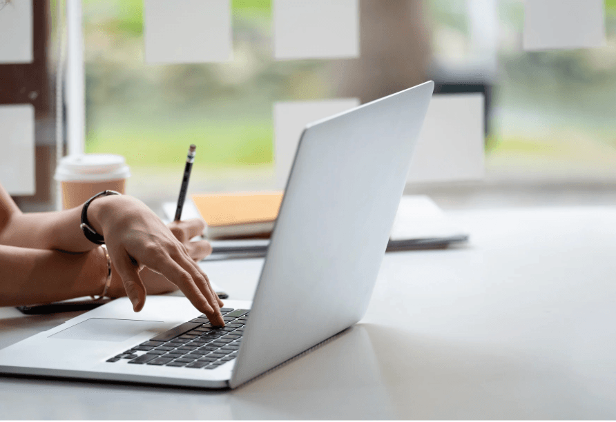 A man writing persuasive email copy with ChatGPT