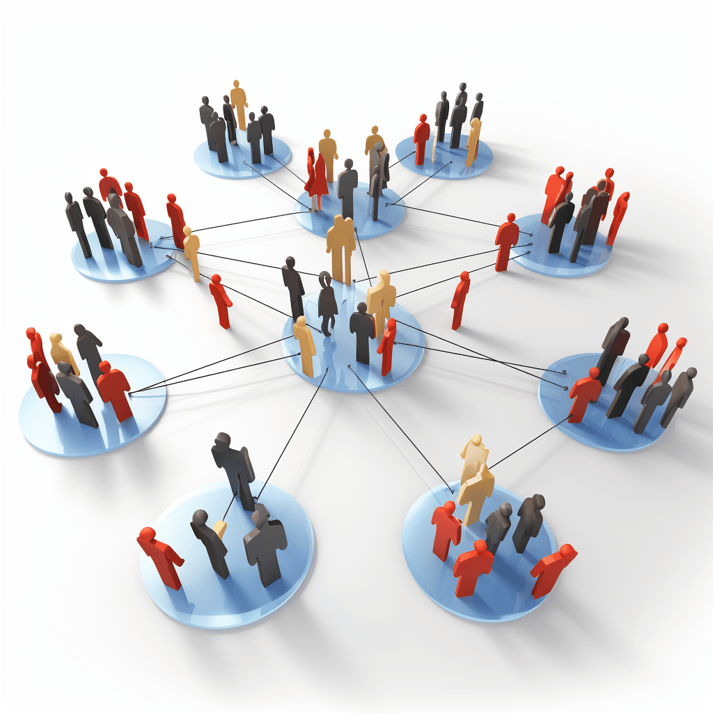 a network of people, connected to one another