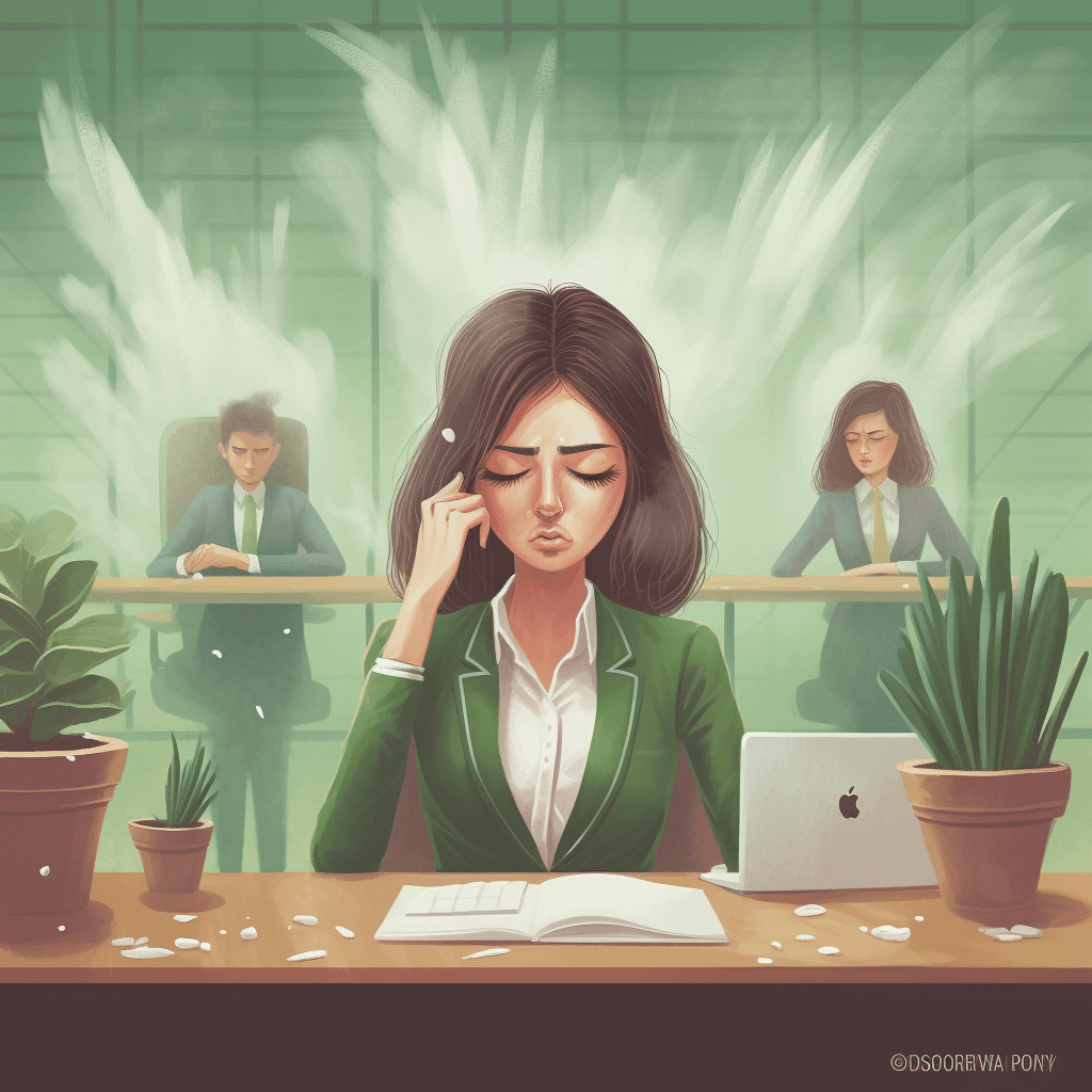 a sad employee