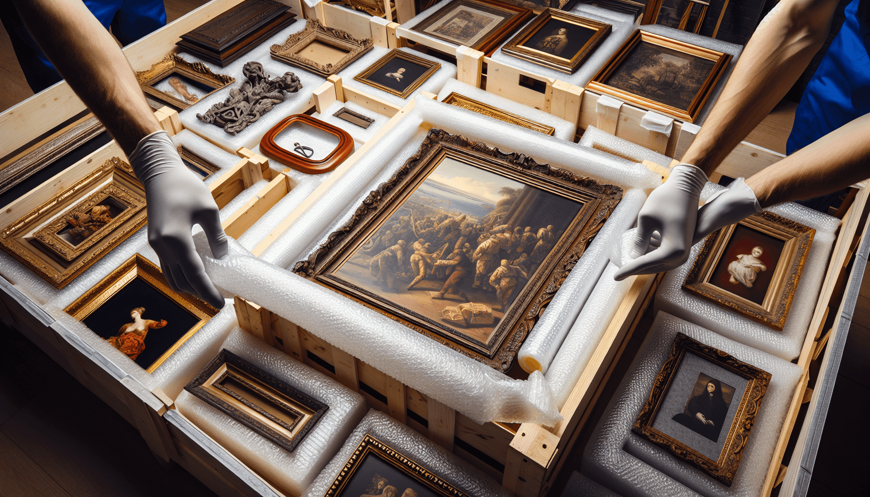 Protecting artwork and picture frames during the move