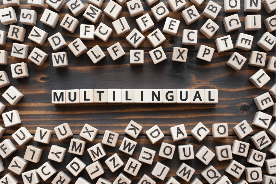 Multilingual sign, fast forward