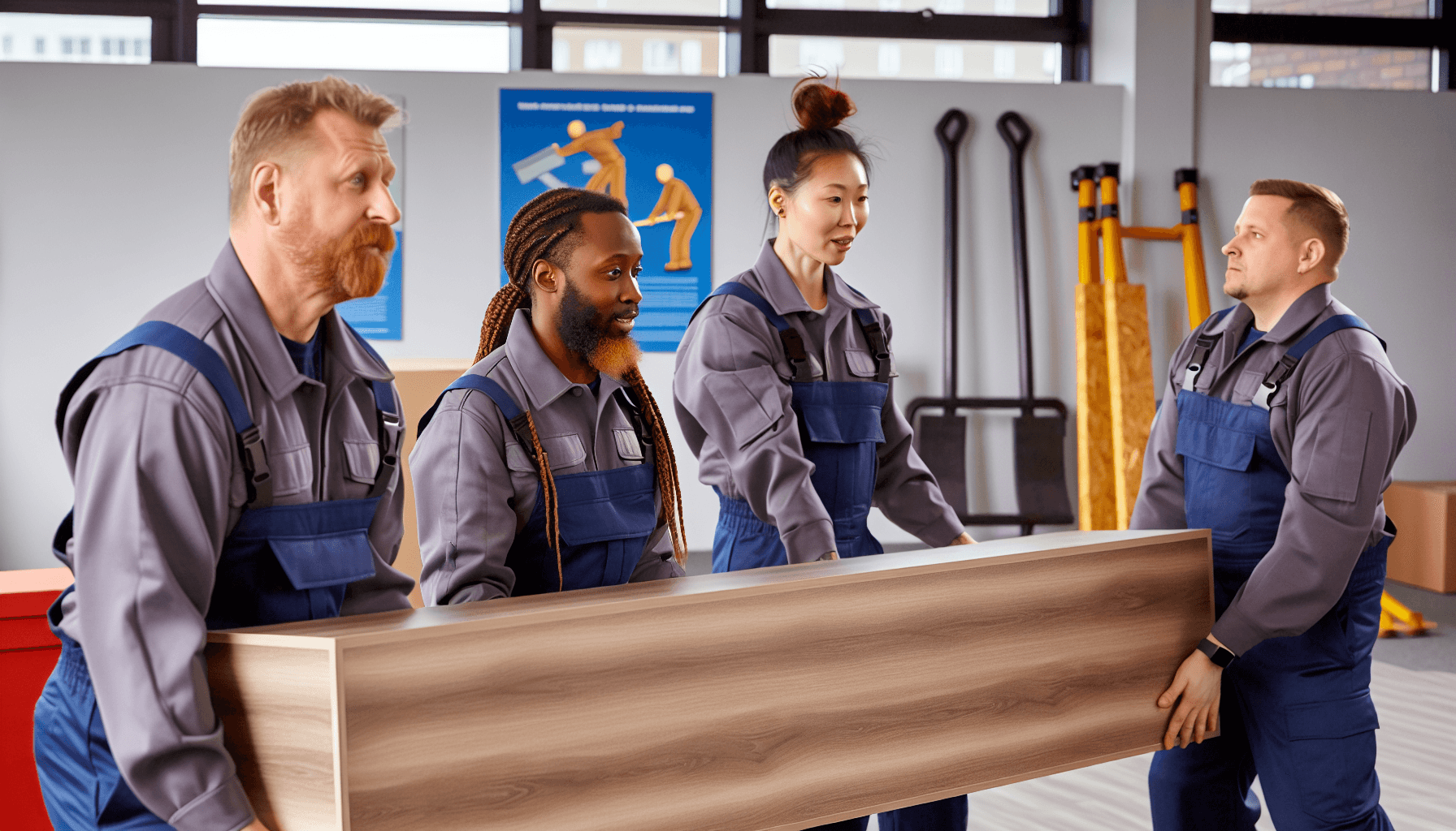 A group of movers participating in a training session
