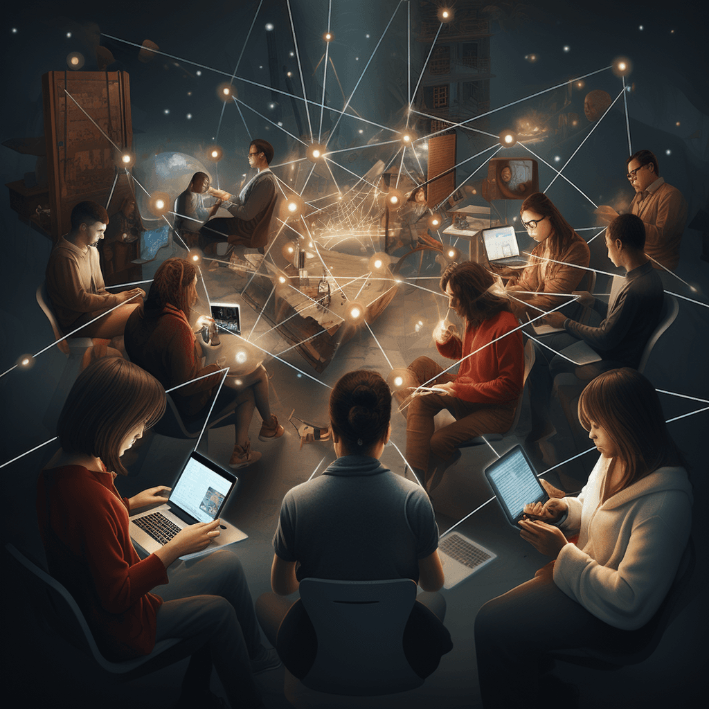 people connecting online --v 5.2