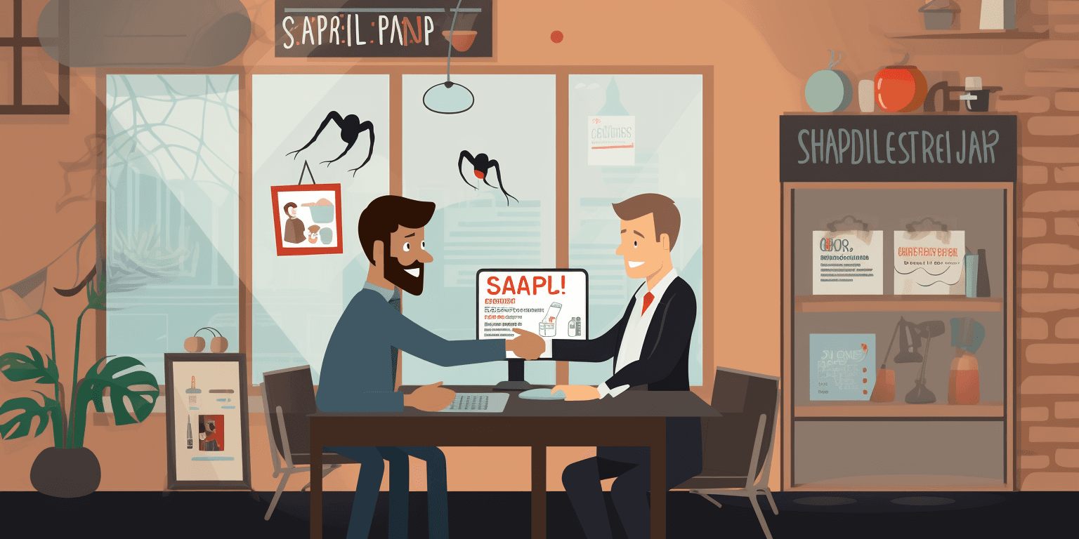 a small business owner agrees to a deal with a moving company owner