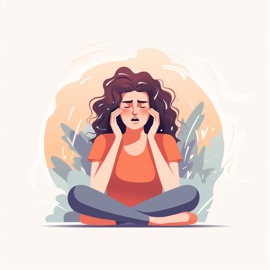 an simple flat illustration of stress