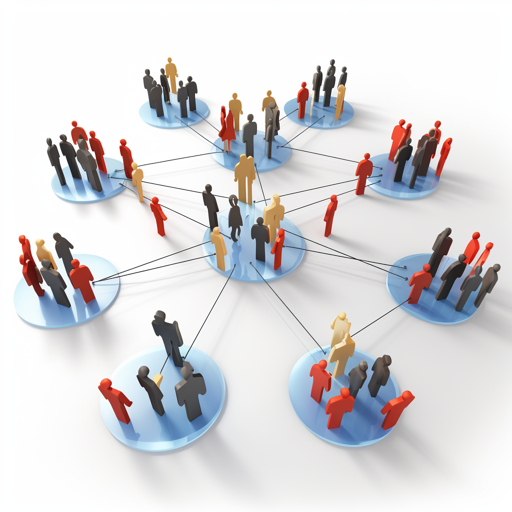 a network of people, connected to one another