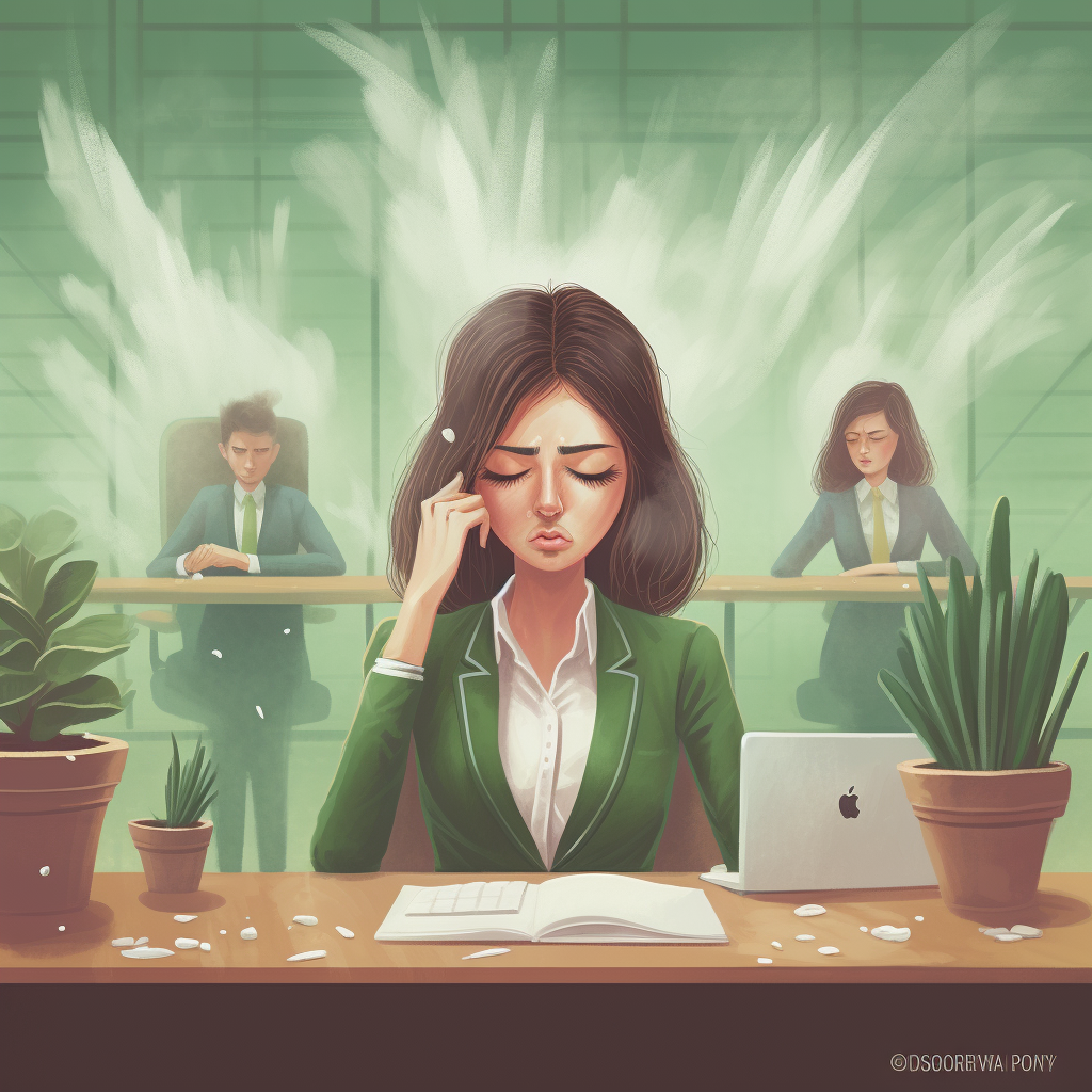 a sad employee
