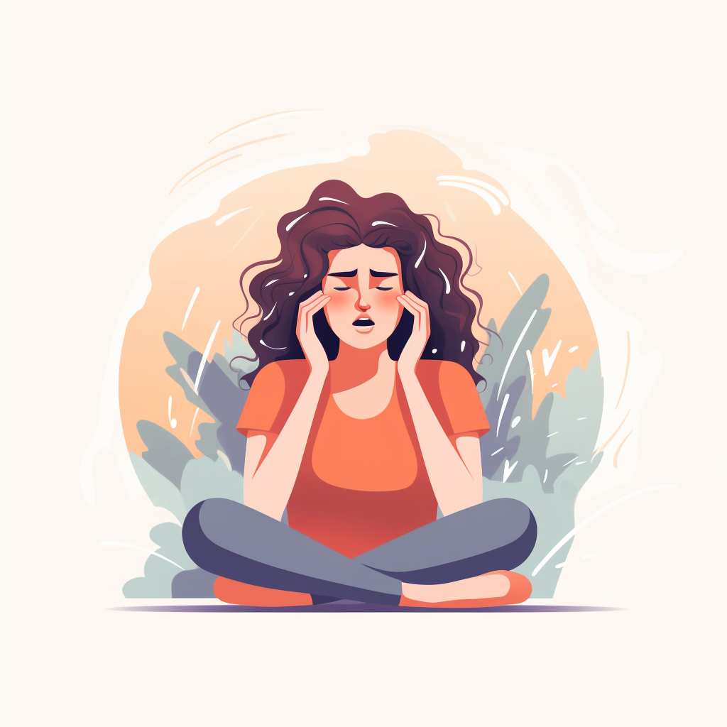 an simple flat illustration of stress
